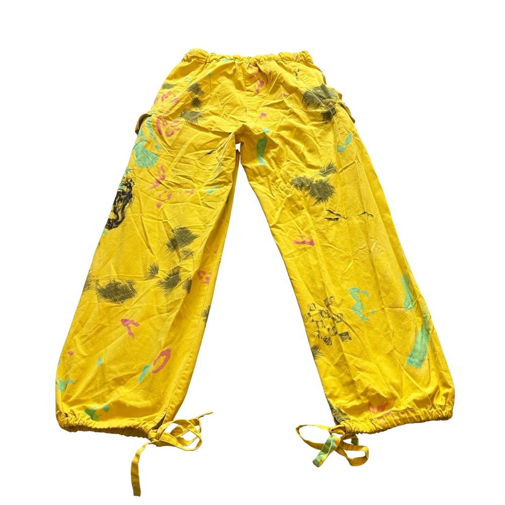 Polo Ralph Lauren Mens Yellow Graffiti Palm‎ Tree Cargo Pants Relaxed Size M - Picture 7 of 12